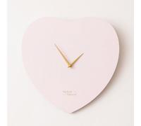 Melody Maison Wooden Pink & Gold Detailed Heart Shaped Wall Clock - 40Cm X 40Cm