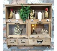 Melody Maison Wooden Wall Mounted Cupboard With Hooks