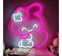 Melody Neon Sign Anime Neon Sign for Wall Decor Janpanese Neon Light for Bedroom Wall Decor Game Room Decor Livingroom Decor for Kids, Anime Gifts for Teens