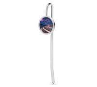Melody Roots Night Bookmark Metal Book Marks for Reading with Round Hanging Charm Reading Bookmarks Gifts Pretty and Increase Reading Interest for Women Men