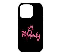 Melody the Queen/Pink Crown & Name for Women Called Melody Case for iPhone 14 Pro