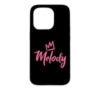 Melody the Queen/Pink Crown & Name for Women Called Melody Case for iPhone 15 Pro