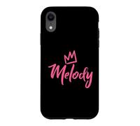 Melody the Queen/Pink Crown & Name for Women Called Melody Case for iPhone XR