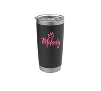 Melody the Queen/Pink Crown & Name for Women Called Melody Stainless Steel Insulated Tumbler