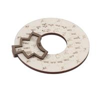 Melody Tool Chord Wheel, Wooden Rotating Circle of Fifths Educational Circle for Musicians Songwriter with Helpful Diagrams and Text Design, Birch Wood Material