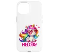 Melody Unicorn Name Personalized Design Case for iPhone 15