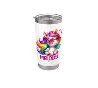 Melody Unicorn Name Personalized Design Stainless Steel Insulated Tumbler