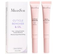 MelodySusie 10ML Cuticle Care Kit - Cuticle Oil and Cuticle Remover, Cuticle Nourishes and Softener, Promotes Nail Growth and Strength for Home and Salon Use 2PCS