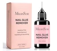 MelodySusie 30ML Nail Glue Remover for Press on Acetone Free Nail Polish Remover Multi-Functional Remover for Nails Tips Gentle Glue Remover for Gel x Nails for Home Salon