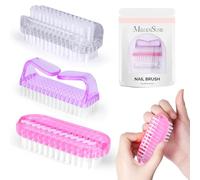 MelodySusie All in One Nail Brush Set, 3 Pack Nail Brushes for Cleaning Fingernails, Nail Dust Brush and Cleaner Scrubbing Set Manicure Pedicure Tools for Men and Women