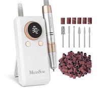 MelodySusie Clip-On Cordless 2-in-1 Nail Drill with Adjustable Built-in Stand, SC330G 30000RPM E-File for All Manicure Shaping & Gel Removal, Ideal for Training, Nail Art Practice at Home (Gold)