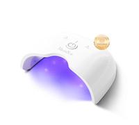 MelodySusie Cordless UV Nail Lamp with 2 Timers & Smart Sensor, The P-ART06G Rechargeable LED UV Light Cures All Soft Gels, Especially Half-Cured Gel, Base Coat & Top Coat, White