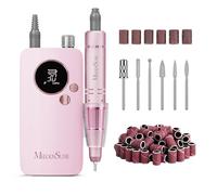 MelodySusie Electric Nail File 30000 RPM,SC320F Professional Rechargeable Nail Drill, Cordless E File Portable Efile for Acrylic Nails Gel Polishing Removing, Nail Kit for Manicure Salon Home (Pink)