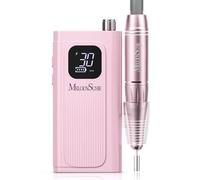 MelodySusie Entry-Level Clip-On Cordless Nail Drill, SC300F 30000RPM Nail File with LCD Display for All Manicure Shaping & Gel Removal, Ideal for Training, Nail Art Practice & Home Use, Pink