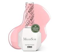 MelodySusie Hema Free Gel Nail Polish, 0.5 Fl Oz Thick Beige Pink Gel Polish, Non-Toxic, Long Lasting, Soak Off UV Nail Polish, Manicure Nail Design Salon DIY Nail Art at Home K0537