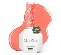 MelodySusie Hema Free Gel Nail Polish, 0.5 Fl Oz Thick Coral Orange Gel Polish, Non-Toxic, Long Lasting, Soak Off UV Nail Polish, Manicure Nail Design Salon DIY Nail Art at Home K1152