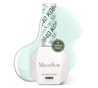 MelodySusie Hema Free Gel Nail Polish, 0.5 Fl Oz Thick Light Mint Green Gel Polish, Non-Toxic, Long Lasting, Soak Off UV Nail Polish, Manicure Nail Design Salon DIY Nail Art at Home K0840