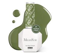 MelodySusie Hema Free Gel Nail Polish, 0.5 Fl Oz Thick Olive Green Gel Polish, Non Toxic, Long Lasting, Soak Off UV Nail Polish, Manicure Nail Design Salon DIY Nail Art at Home 603