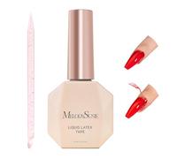 MelodySusie Liquid Latex for Nails, Peel off Fast Dry Cuticle Guard for Nail Polish with Plastic Nail Care Stick set, Skin Barrier Protector for Nail Art, Manicure Home DIY Salon, Gifts for Women15ml