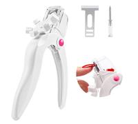 MelodySusie Nail Clippers Tip Cutters for Acrylic False Fake Gel Artificial Nails Rustproof Sharp Professional Manicure Pedicure Trimmer Nail Care Tools (White, Small)
