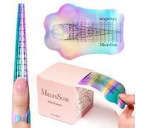 MelodySusie Nail Forms for Nail Extensions 100PCS, Long Length and Strong Adhesion, for Acrylic, Builder Gel and Poly Gel, for Home DIY and Salon Tools