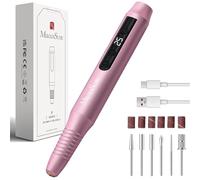 MelodySusie Pen-Shaped Portable Cordless Nail Drill, PC180G 25000RPM Rechargeable E-File with LED Display for All Nail Care, Manicure Shaping & Acrylic Gel Removal, DIY at Home, Rose
