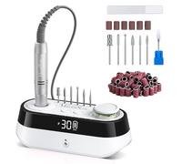 MelodySusie SC320A Desktop Rechargeable Nail Drill with Bit & Handpiece Storage Holders, 30000RPM E-File for All Manicure Shaping & Gel Removal, Ideal for Nail Artists & Home Use (White)