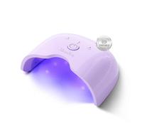 MelodySusie Small Cordless UV Nail Lamp with Portable Design, P-ART06G Rechargeable LED UV Light with Smart Sensor Cures All Soft Gels On the Go, Especially Half-Cured Gel, Base Coat & Top Coat Purple