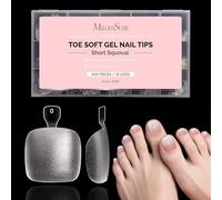 MelodySusie Squoval Toe Nail Tips - 300Pcs Clear Acrylic, Full Matte Full Cover Press on Nails for DIY Extension & Salon Use, 15 Sizes Pre-Shaped for Long-Lasting Manicure