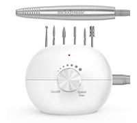 MELODYSUSIE Stacie SC180J Nail Drill Machine for Acrylic Nails, 25000RPM Low Noise Electric Nail Files Manicure and Pedicure Set for Beginners, with Crystal Glass Nail File 56 Sanding Bands