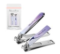 MelodySusie Ultra Sharp Sturdy Fingernail and Toenail Clipper, Cutters Set 2 in 1, Purple