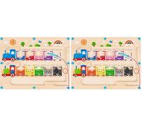 Melofaver Magnetic Maze Board Kids, Montessori Toys Puzzle for 2-5 Year Old (Pack of 2)