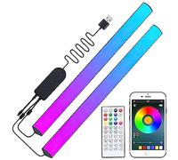Melofo 2-Branched RGB Under Monitor Light Bar Gaming RGB LED Lightbars with Smart APP Remote Control Speed Adjustable Color Changing RGBIC USB Powered Desk Light for PC Game Computer TV