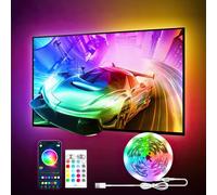 Melofo 5M LED Strip Lights RGB Color Changing TV Led Backlight Strip, USB Powered Bluetooth Smart APP Control, Music Sync Flexible with 24 Key Remote for 40-60 Inch TV Kitchen Bedroom Christmas DIY