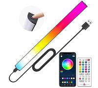 Melofo MelofoTouched RGB Under Monitor Light Bar Gaming RGB LED Lightbars with Smart APP Remote Control Speed Adjustable Color Changing RGBIC USB Powered Desk Light Bar for PC Game Computer TV