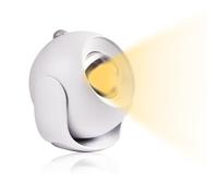 Melofo Motion Sensor Wall Light, Battery Operated & USB Rechargeable LED Lights Indoor, 3 Colours with Magnetic Adhesive Patch, 350° Rotatable Wireless Wall Sconce for Bedside Hallway Bedroom, White