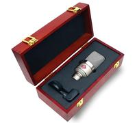 Melon Audio Wood Microphone Case for Neumann TLM 102 | Premium Birch Wood Box with Foam Insert for Mic & Stand Bracket