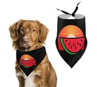 Melon Vintage Sunset Sunrise Dog Bandana Puppy Cat Scarfs Bibs Washable Triangle Kerchief Pet Gifts