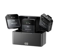 MELONARE LM-2 Portable Wireless Lavalier Microphone, AI Noise Reduction, 30H Charging Case, 2.4GHz Lapel Mic for iPhone/Android/Tablet/Camera