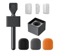 MELONARE MH-30 Handheld Microphone Holder, Wireless Lavalier Mic Stand Adapter Mount w/Foam Cover, Mic Handle Compatible with DJI, RODE, HOLLYLAND, BOYA Microphones for Interviews, Outdoor Recording