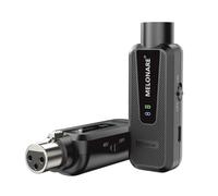 Melonare Plug on UHF 900MHz XLR Wireless Microphone Adapter, XLR Wireless Audio Transmitter & Receiver System, 164ft Range, +48V Phantom Power for Mic, Audio Mixer and PA Setup (MX-1)