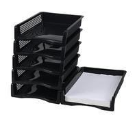 Melontray 6-Tier A4 Stacking Paper Basket Tray, Plastic Stackable Paper Tray