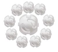 Meloplam - Socket Protection - Child Safety - Socket Cover - 10 Pieces - White, Transparent, Black-Brown - Made in EU (Transparent)
