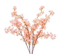 Melorca&Guilla Cherry Blossom Branches,4PCS 39.3" Silk Pink Cherry Blossom Flowers, Cherry Blossom Decor,Artificial Flowers for Shop Garden Office Home Decor