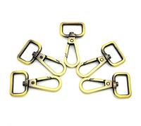 MELORDY 15 Pcs Metal Swivel Lobster Clasp Claw Push Gate Snap Hooks for DIY Crafts Keychain Purse Handbag Making (Brass, 3/4 inch)
