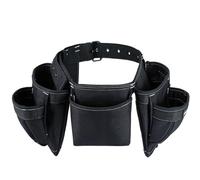 MELOTOUGH 14-Pocket Tool Belt Combo with Pouches for Electrician & Carpenter, Heavy Duty Adjustable Work Utility Belt for Men, Industrial-Grade Tool Rig Organizer, Work Apron（Black）