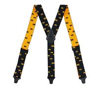 MELOTOUGH Airport-Friendly Suspenders, No Buzz, 1.5 Inch Plastic Clip, Fully Elastic Suspenders with Leather Patch, Y Back