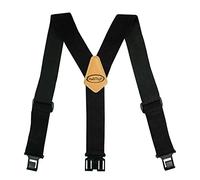 MELOTOUGH Belt Clip suspenders Men Perry suspenders with 2 inch width,non-metal suspenders for casual dress,work place, Black