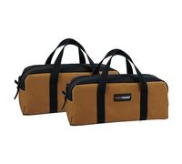 MELOTOUGH Canvas Tool Bag 14 Inch Tool Tote Bag with Zipper Heavy Duty Portable Tool Organizer Bag for Electrician,Carpenter,Mechanic,Plumbing(Tan)