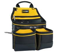 MELOTOUGH Carpenter Tool Pouch with 10 Pockets,Electrician,Framer Belt Bag,with Belt Clip,Tool Belt Pouch with Hammer Holder for Roofers,Constructors,Handyman,Electrician